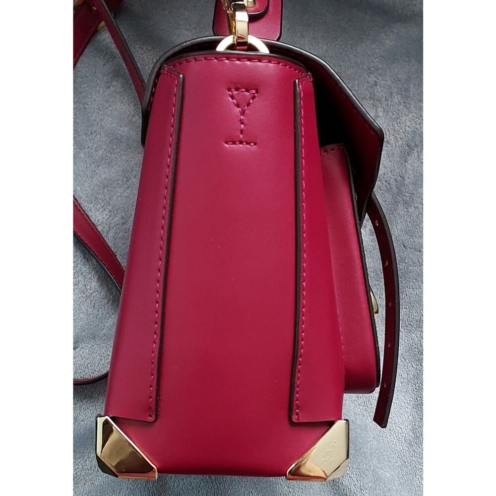 Rare Color Michael Kors Manhattan • NWT • Berry Lthr • Gold Hardware • MSRP 428 - Picture 9 of 10